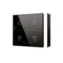 Grenton-Touchpanel / 4 Touchfelder / die Möglichkeit, Symbole zu gravieren / TF-Bus / schwarze Glasfront