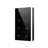 Grenton-Touchpanel / 8 Touchfelder / die Möglichkeit, Symbole zu gravieren / TF-Bus / schwarze Glasfront