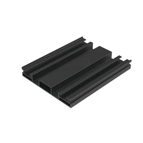 Trapezoidal angular rail, rear, black (K-66-1-CZ)