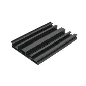 Trapezoidal angular rail, front, black (K-66-2-CZ)