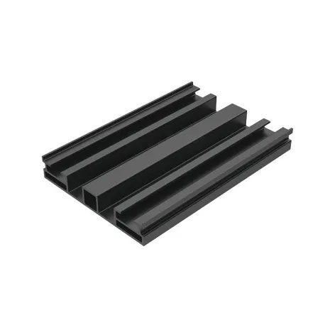 Trapezoidal angular rail, front, black (K-66-2-CZ)