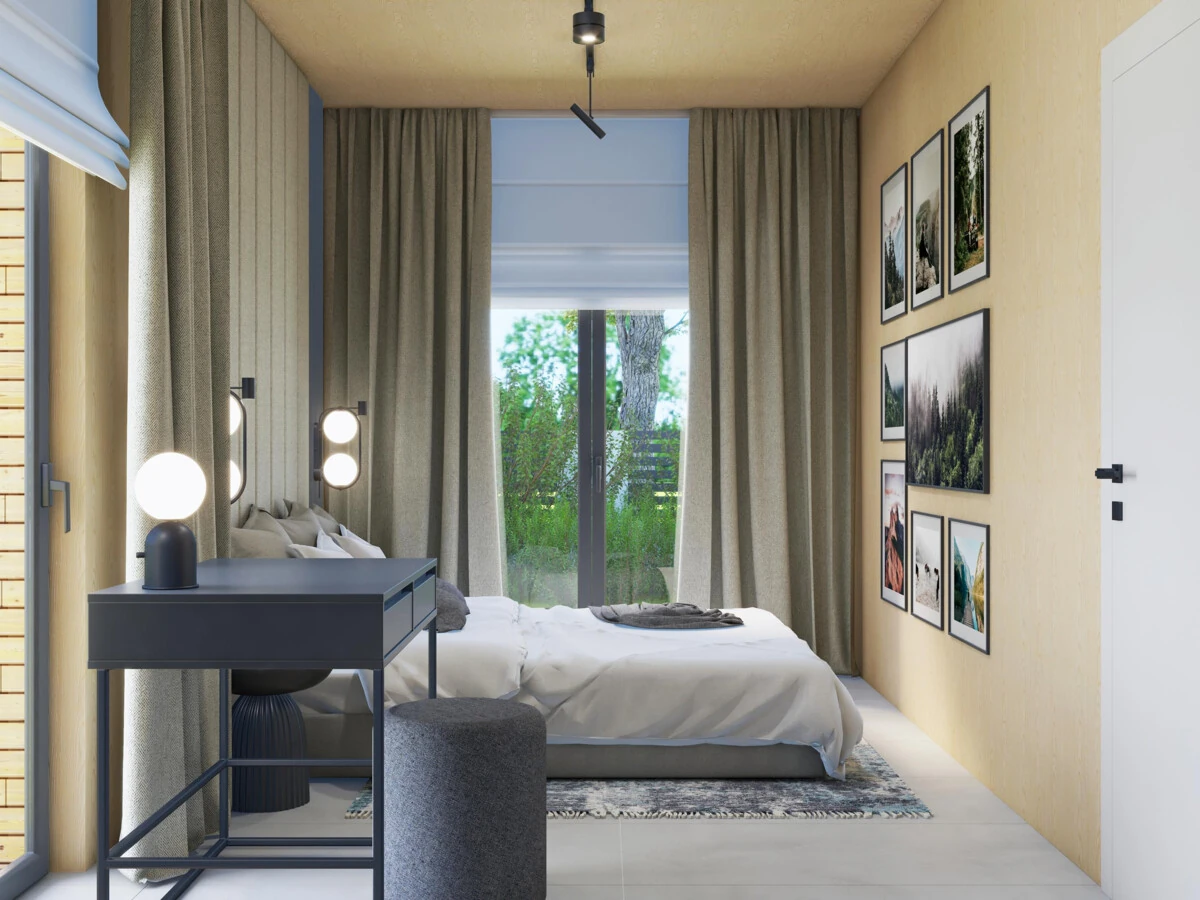 Wizualizacje aranżacji na gotowo domu CLT pod klucz