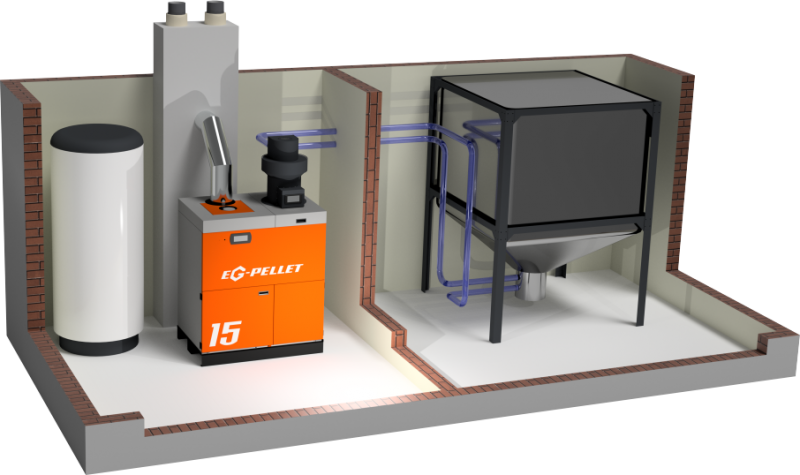 VACUUM 1 Pelletkessel Versorgungssystem Pellet Versorgungssystem für Heizkessel VACUUM 1