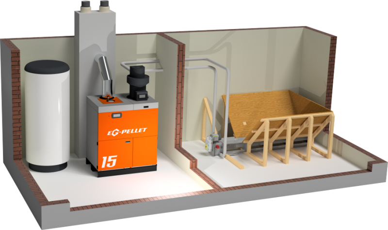 VACUUM 2 Pelletkessel Versorgungssystem Pellet Versorgungssystem für Heizkessel VACUUM 2